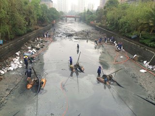  河道清淤的前期準備工作以及泥漿泵沖泥施工及